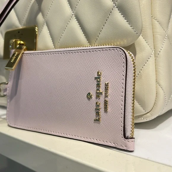 Kate Spade Madison Card Case Lanyard Pale Amethyst NWT - Picture 15 of 16